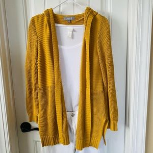 Hooded gold cardigan